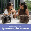 image:imageFit amp Fresh Remi Neoprene Lunch Bag for Women wIce Pack amp ContainersBlack Taupe Stripe