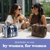 image:imageFit amp Fresh Remi Neoprene Lunch Bag for Women wIce Pack amp ContainersBlue Chunky Stripe