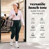 image:imageFit amp Fresh Remi Neoprene Lunch Bag for Women wIce Pack amp ContainersBrown  Tan Gingham