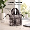 image:imageFit amp Fresh Remi Neoprene Lunch Bag for Women wIce Pack amp ContainersBrown  Tan Gingham