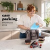 image:imageFit amp Fresh Remi Neoprene Lunch Bag for Women wIce Pack amp ContainersBrown  Tan Gingham