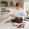 image:imageFit amp Fresh Remi Neoprene Lunch Bag for Women wIce Pack amp ContainersDark Chocolate