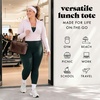 image:imageFit amp Fresh Remi Neoprene Lunch Bag for Women wIce Pack amp ContainersDark Chocolate