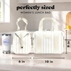 image:imageFit amp Fresh Remi Neoprene Lunch Bag for Women wIce Pack amp ContainersIvory Stripe