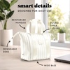 image:imageFit amp Fresh Remi Neoprene Lunch Bag for Women wIce Pack amp ContainersIvory Stripe