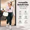 image:imageFit amp Fresh Remi Neoprene Lunch Bag for Women wIce Pack amp ContainersIvory Stripe