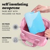 image:imageFit amp Fresh Remi Neoprene Lunch Bag for Women wIce Pack amp ContainersPink