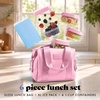 image:imageFit amp Fresh Remi Neoprene Lunch Bag for Women wIce Pack amp ContainersPink