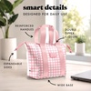 image:imageFit amp Fresh Remi Neoprene Lunch Bag for Women wIce Pack amp ContainersPink Gingham