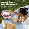 image:imageFit amp Fresh Remi Neoprene Lunch Bag for Women wIce Pack amp ContainersPink Gingham