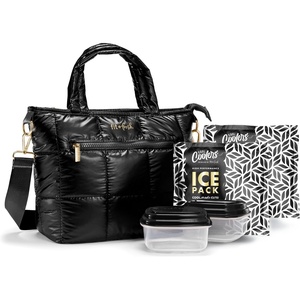 image:imageFit amp Fresh Eliana Lunch Tote Insulated Lunch Bag wIce Packs ContainersBlack