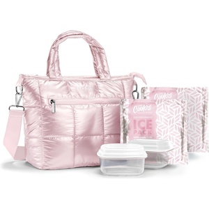 image:imageFit amp Fresh Eliana Lunch Tote Insulated Lunch Bag wIce Packs ContainersPink