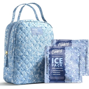 image:imageFit amp Fresh Insulated Bottle amp Beyond Bag  Baby Bottle Cooler wIce PacksBlue Cornflower Flowers